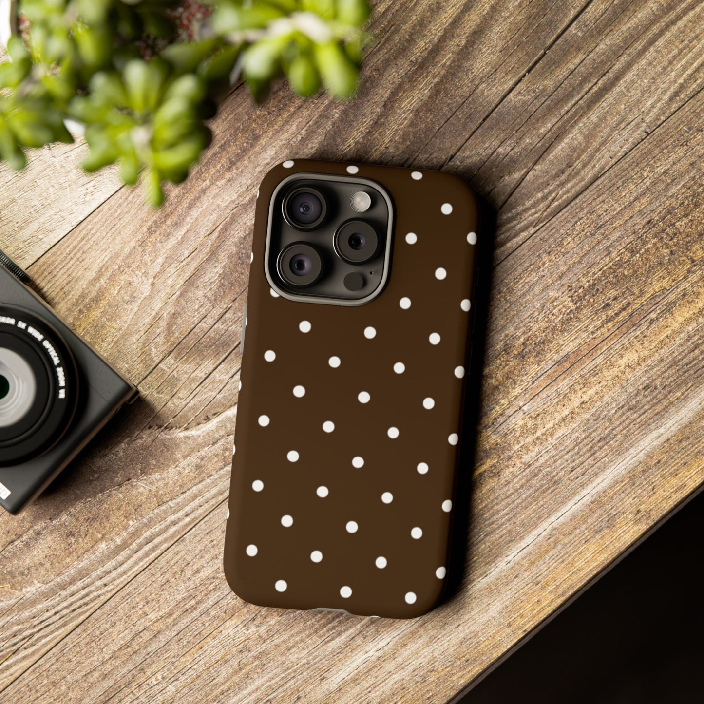 Cacao Polka Dot  — Phone Case Tough Case