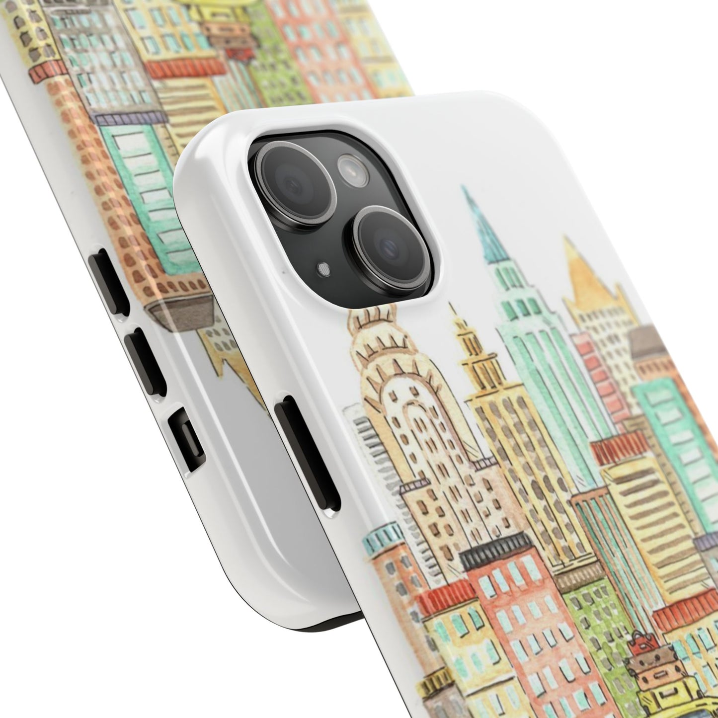 New York – New York Watercolor Skyline Tough Phone Case