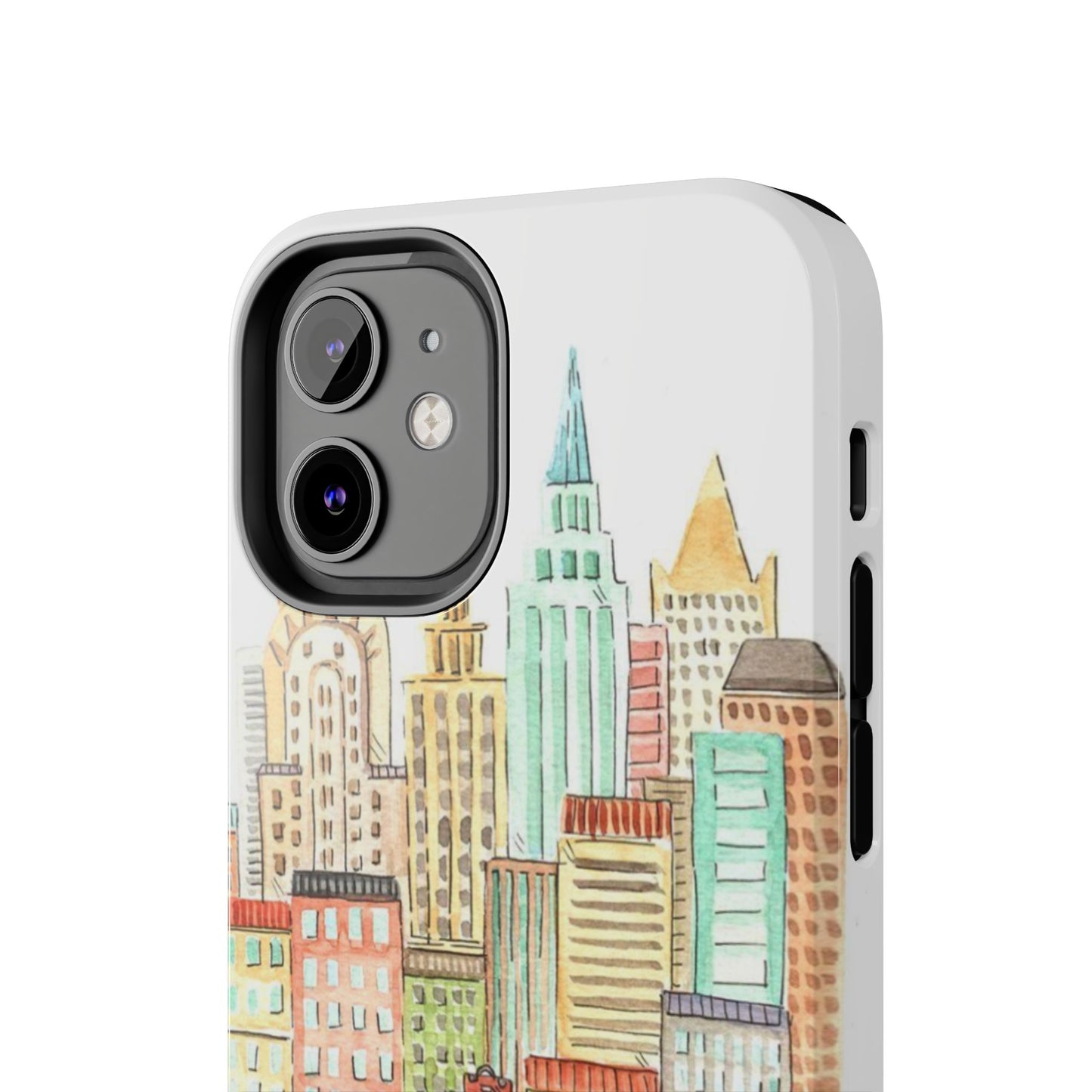 New York – New York Watercolor Skyline Tough Phone Case