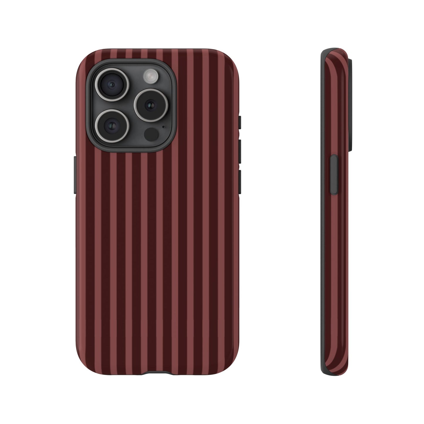 Striped Double Burgundy  — Tough Phone Case