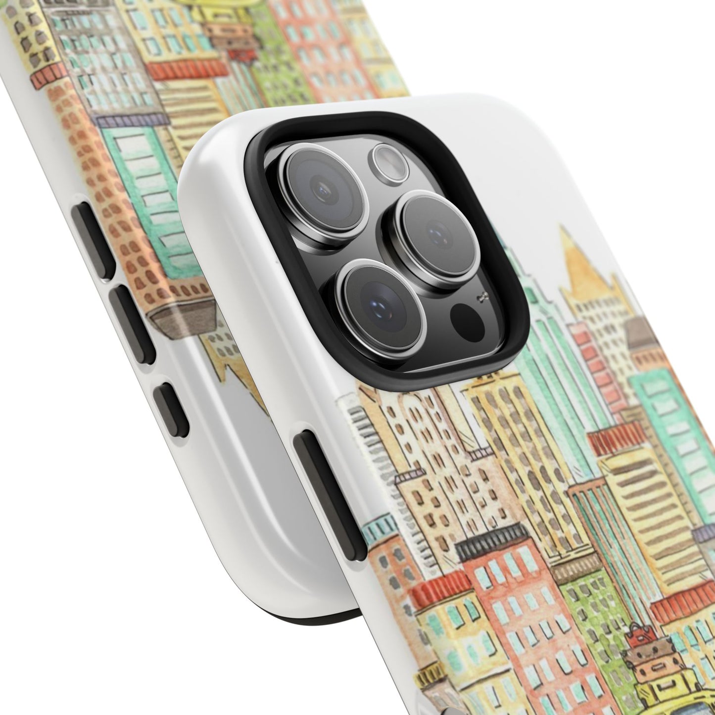 New York – New York Watercolor Skyline Tough Phone Case