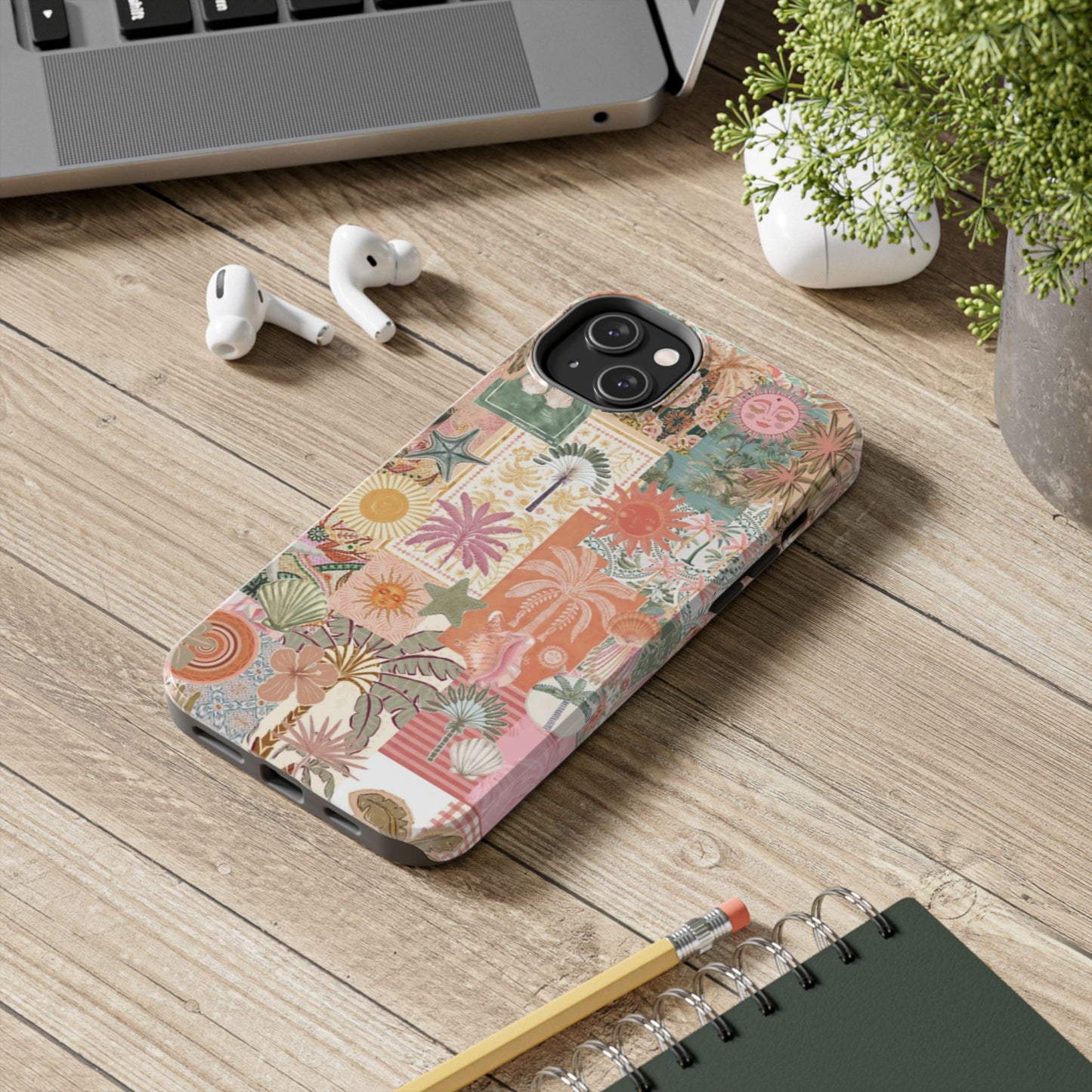 Girls Just Wanna Have Fun! — Tough Phone Case  Retro Tropical Collage iPhone Case