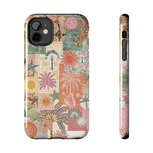 Girls Just Wanna Have Fun! — Tough Phone Case  Retro Tropical Collage iPhone Case