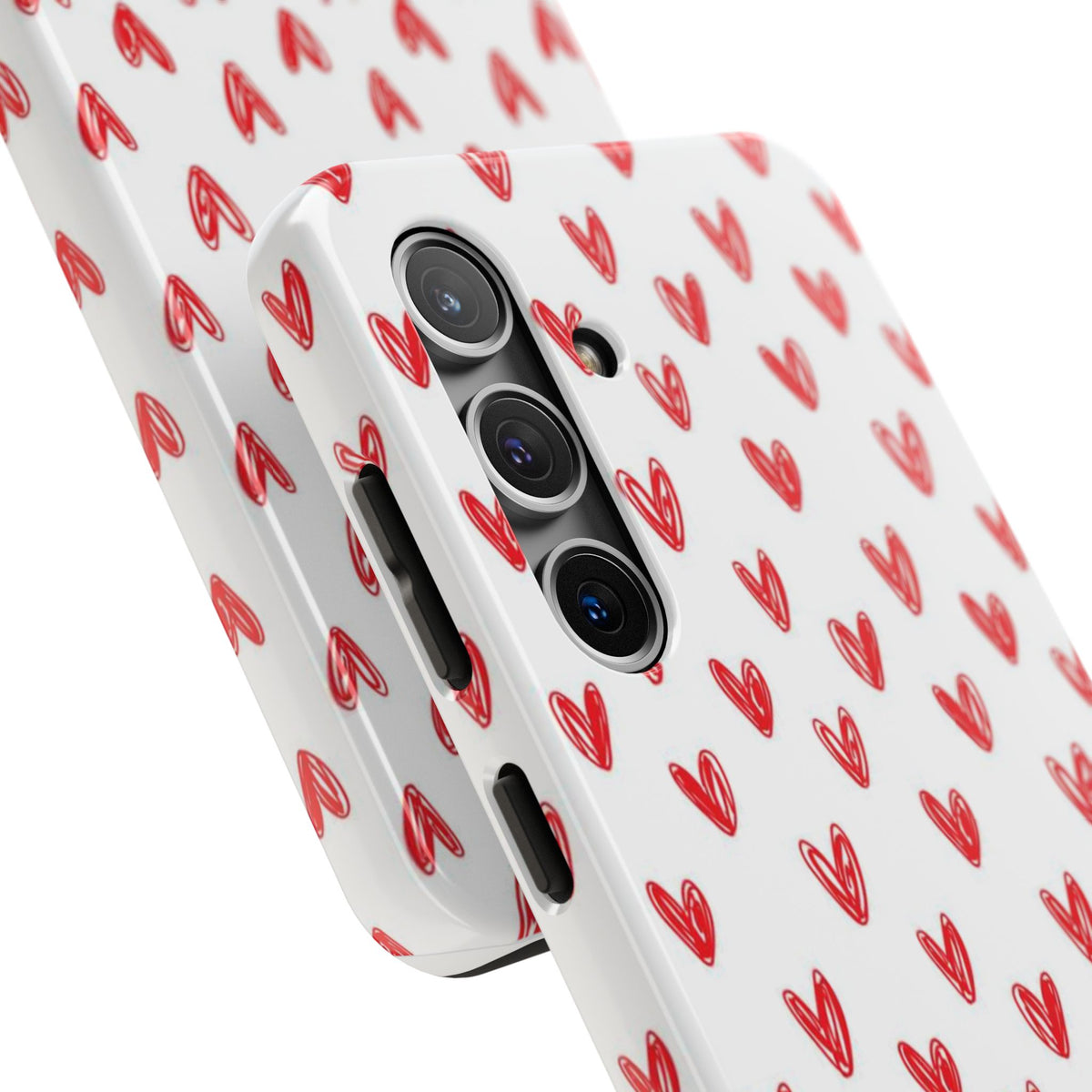 Love Notes | Red Hand-Drawn Hearts Phone Case Tough Phone Case