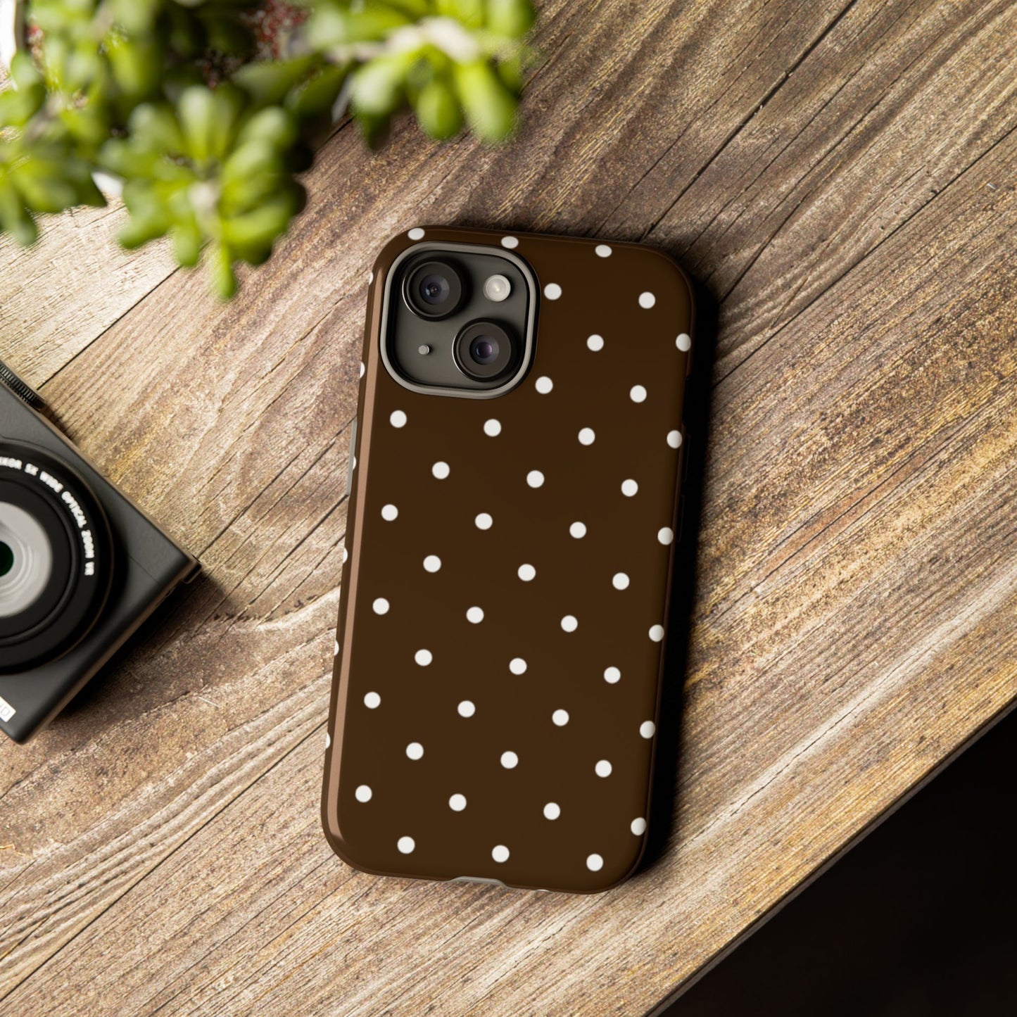 Cacao Polka Dot  — Phone Case Tough Case