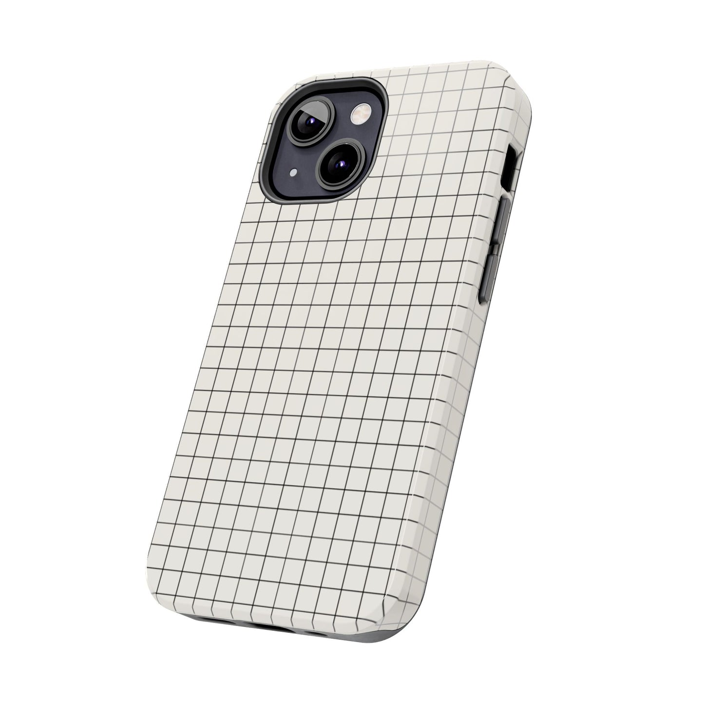 The Architect |Tough Phone Case Minimal Graph Paper Design