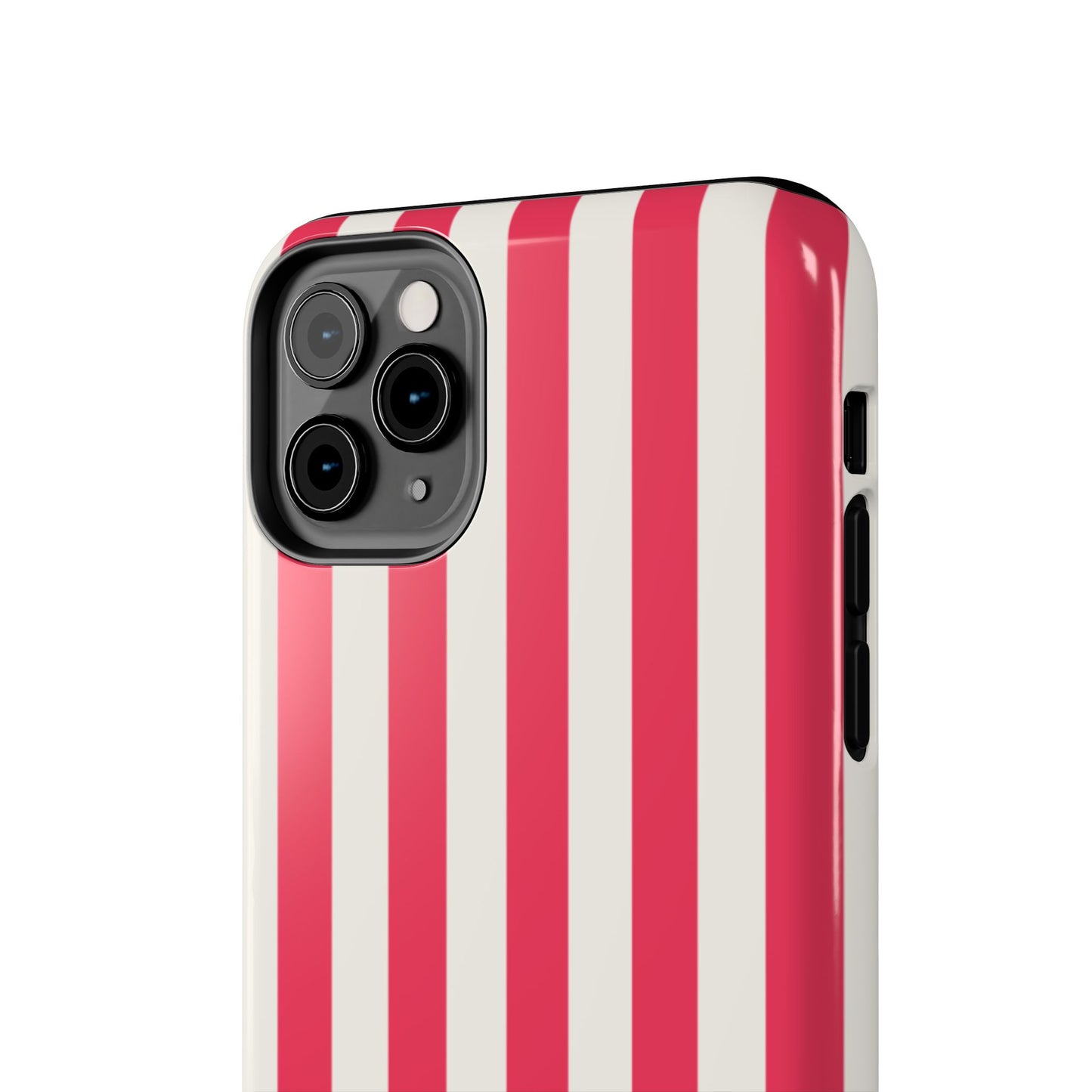 Red Strips — Red & White Vertical Stripe Tough Phone Case