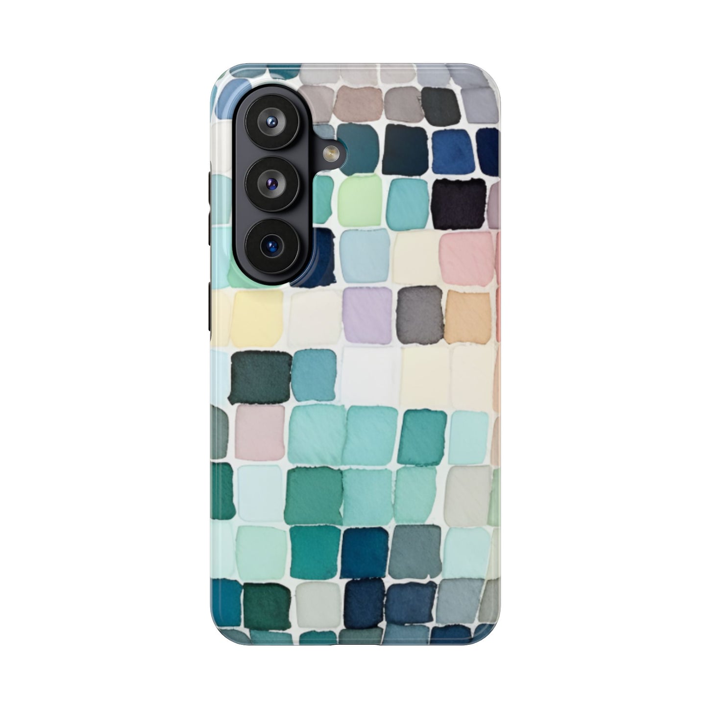 Watercolor —  Abstract Mosaic Tough Phone Case Pastel Tile Protective Cover