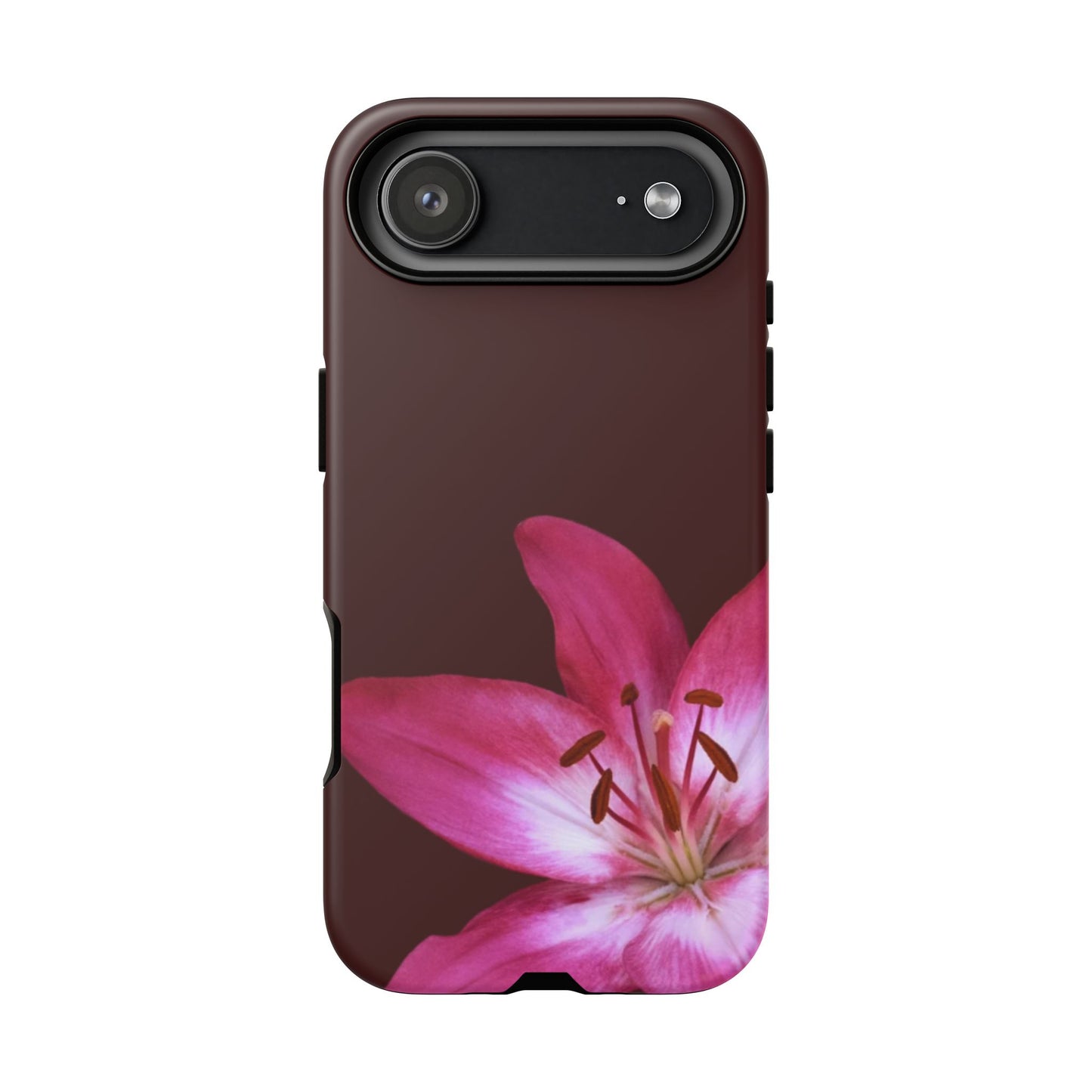 Burgundy Lily Floral – Phone Case Tough Case