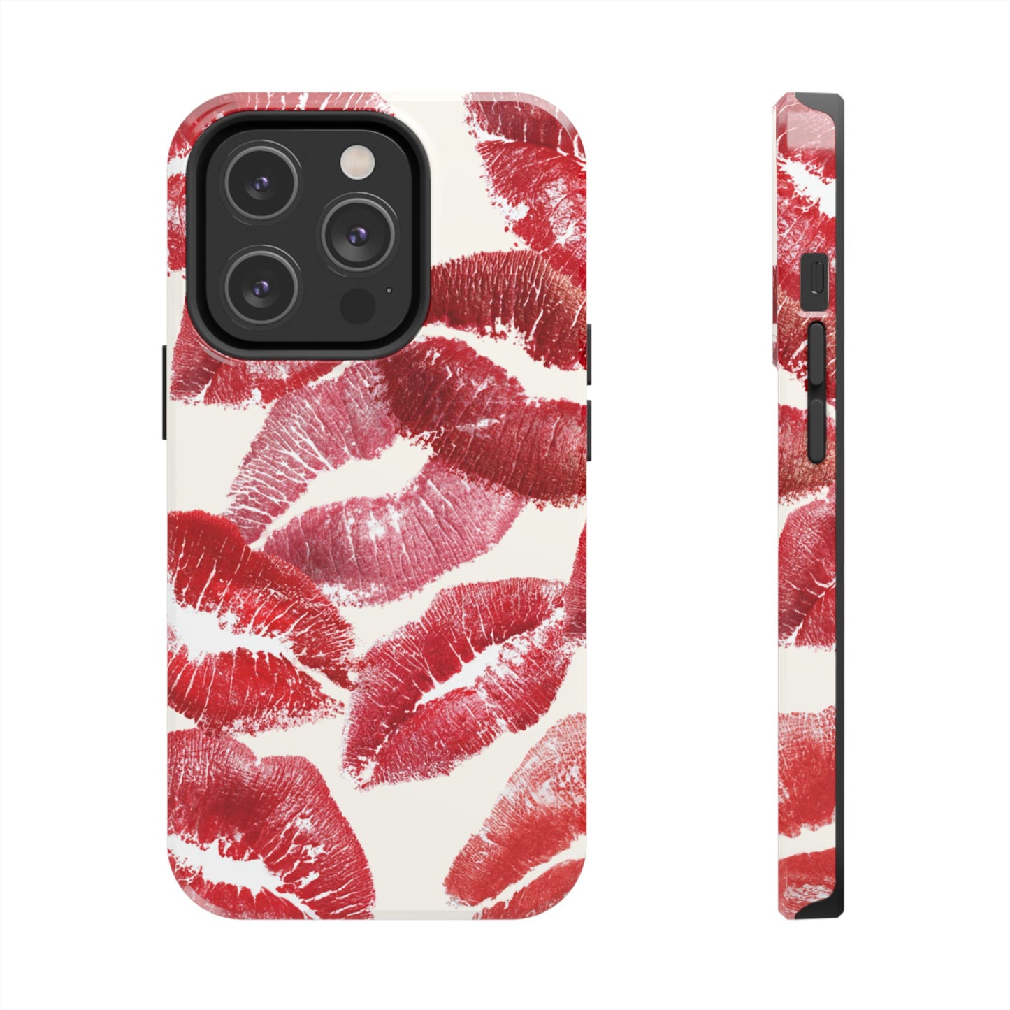 Red Lipstick Kiss Pattern Phone Case | Tough Phone Case