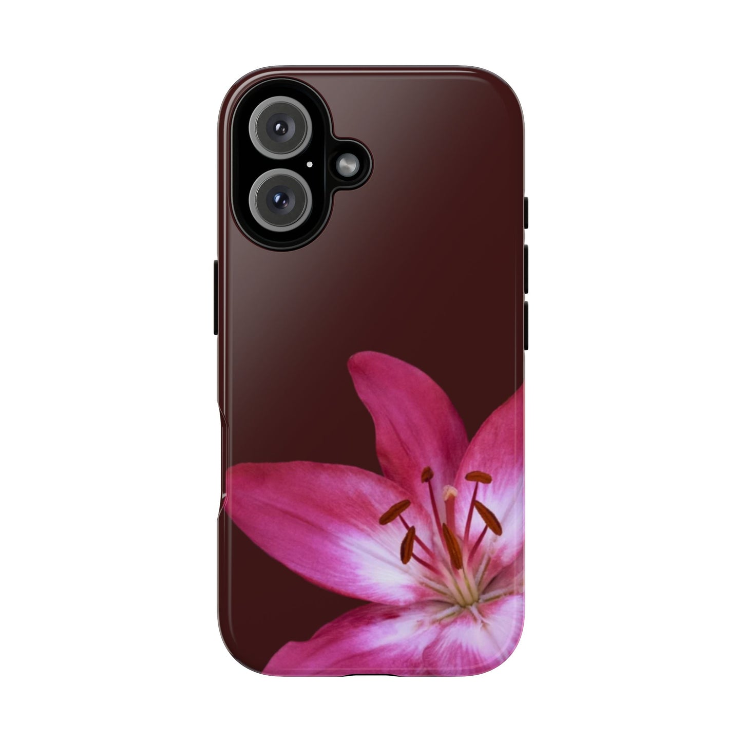 Burgundy Lily Floral – Phone Case Tough Case