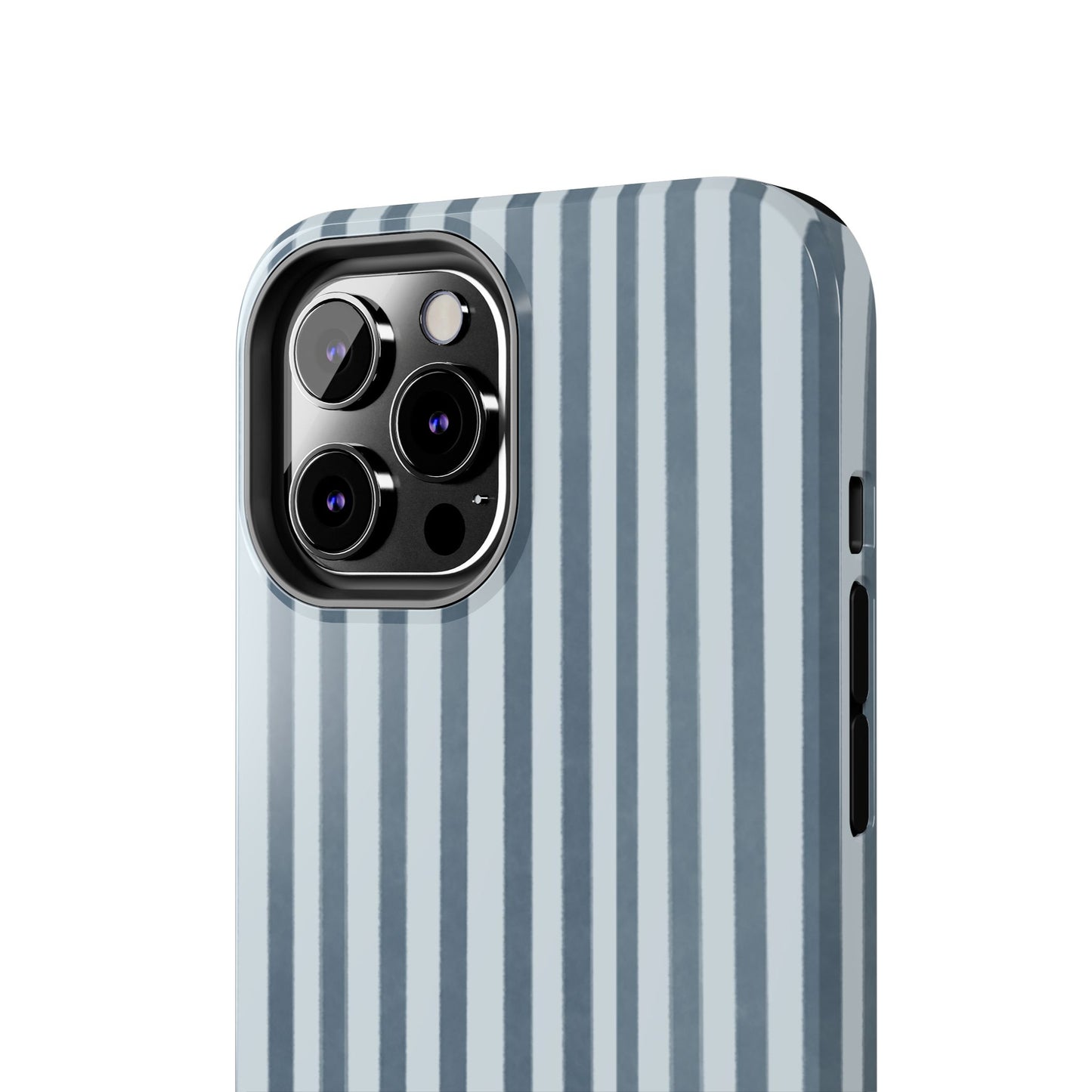 Rainy Day – Striped Tough Phone Case Blue Vertical Stripes,
