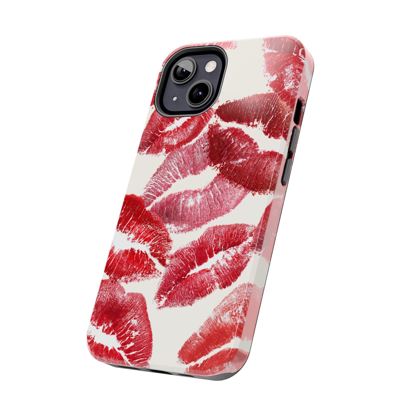 Red Lipstick Kiss Pattern Phone Case | Tough Phone Case
