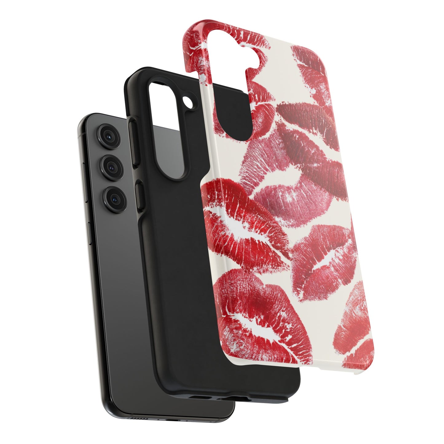 Red Lipstick Kiss Pattern Phone Case | Tough Phone Case
