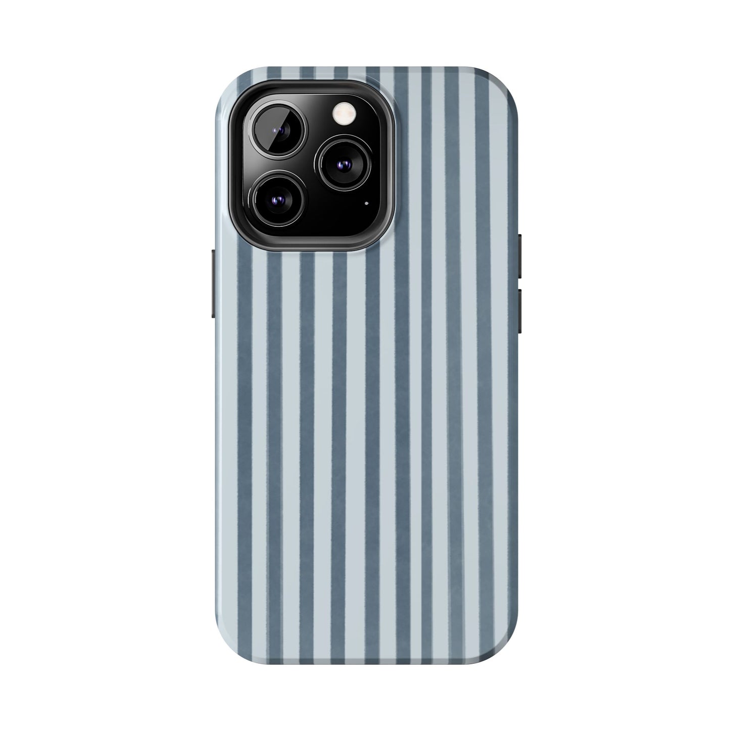 Rainy Day – Striped Tough Phone Case Blue Vertical Stripes,