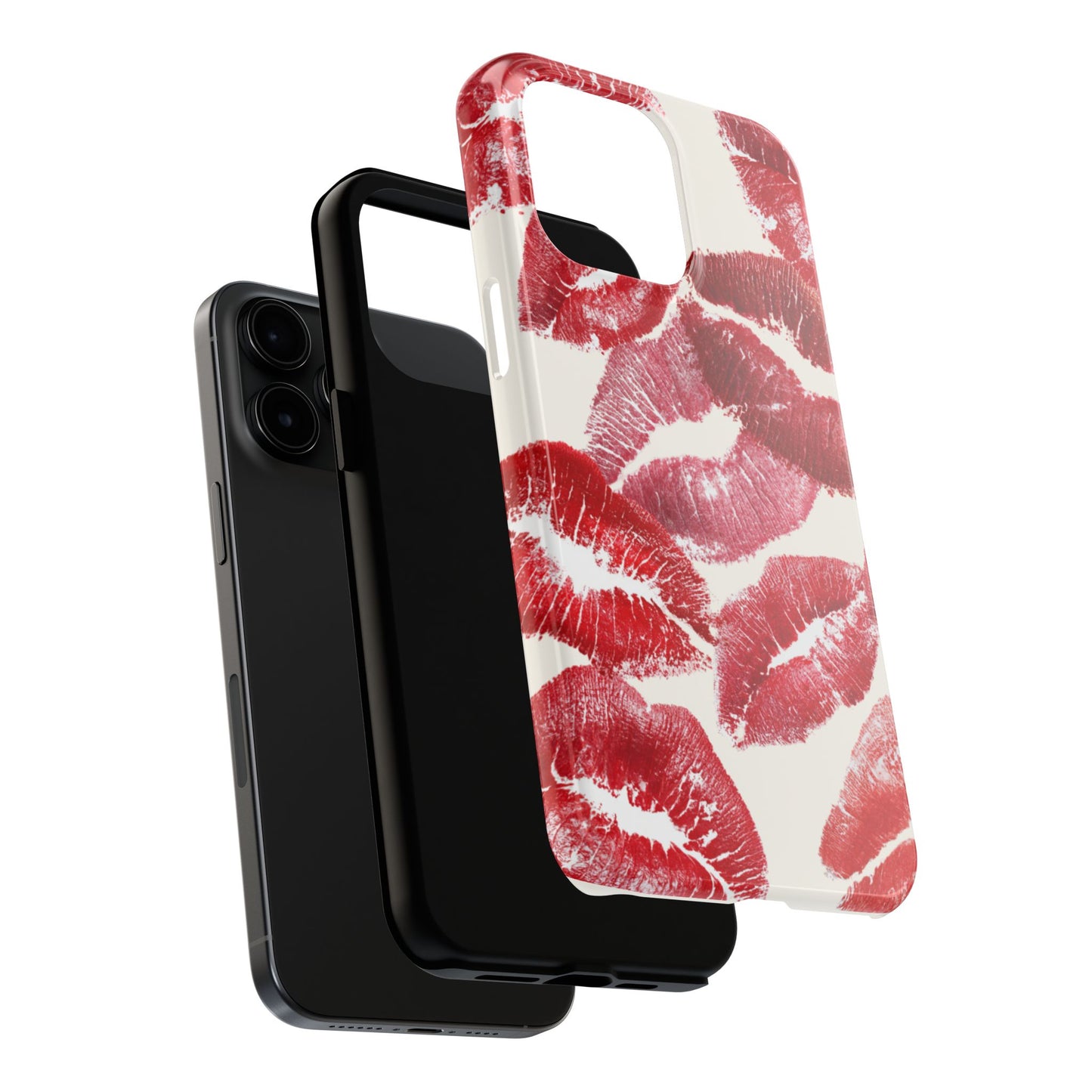 Red Lipstick Kiss Pattern Phone Case | Tough Phone Case