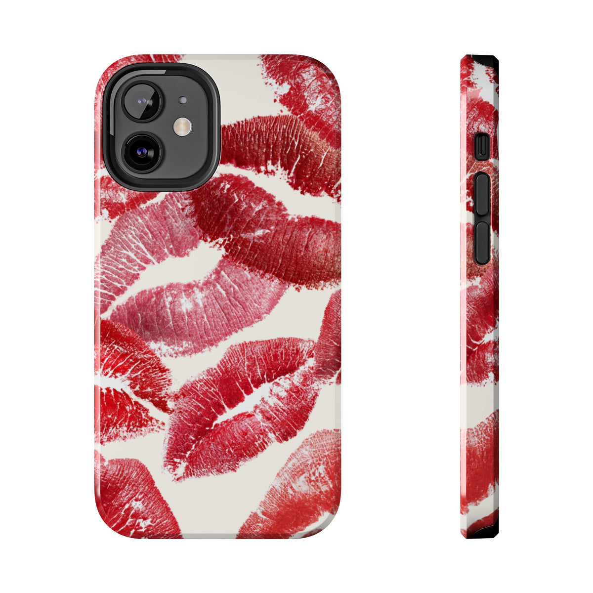 Red Lipstick Kiss Pattern Phone Case | Tough Phone Case