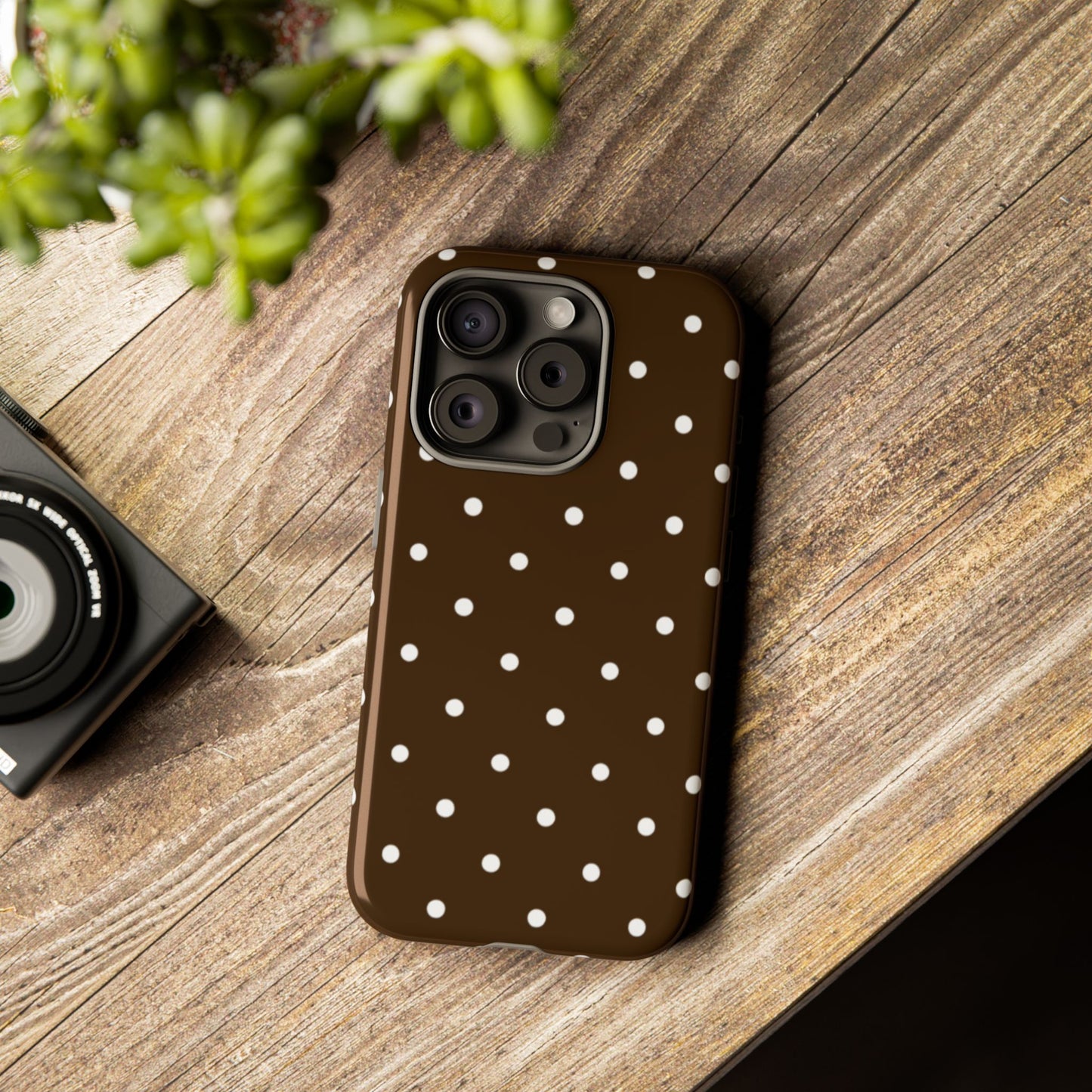 Cacao Polka Dot  — Phone Case Tough Case