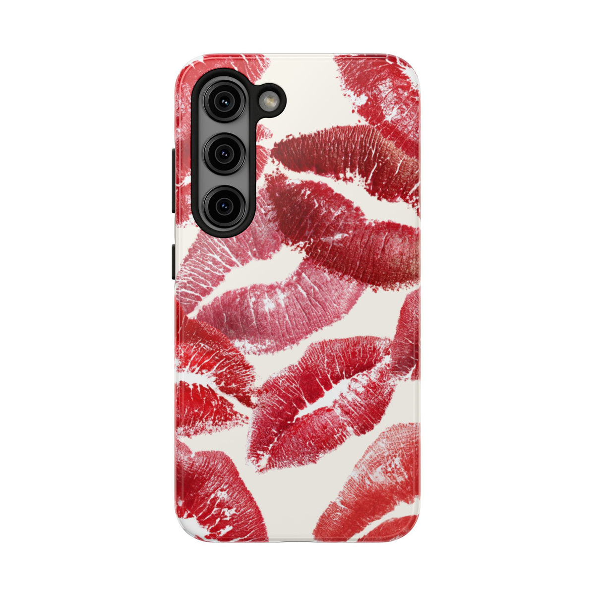Red Lipstick Kiss Pattern Phone Case | Tough Phone Case