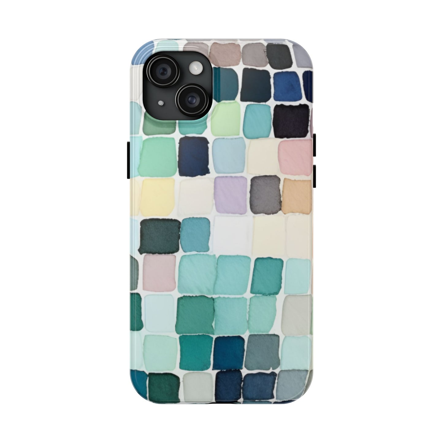 Watercolor —  Abstract Mosaic Tough Phone Case Pastel Tile Protective Cover