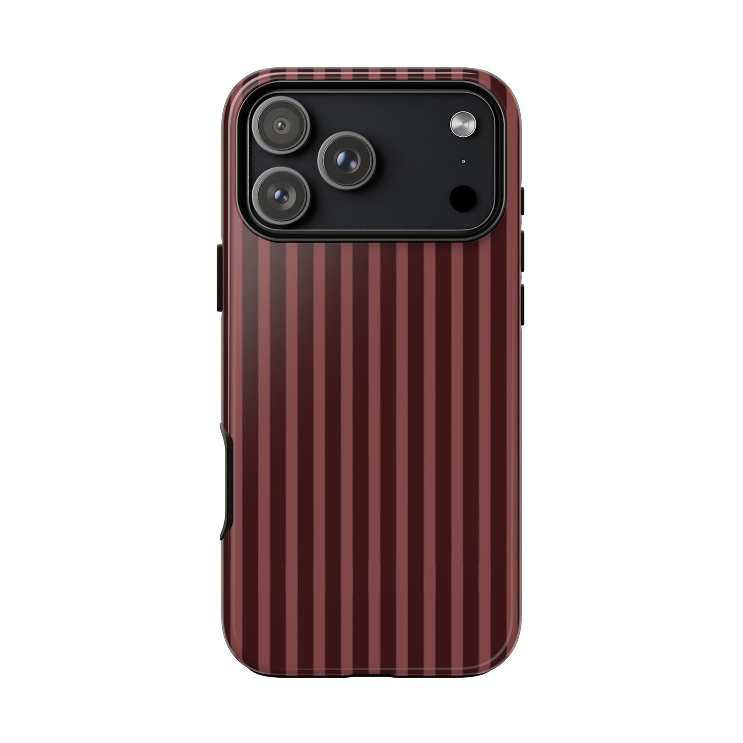 Striped Double Burgundy  — Tough Phone Case