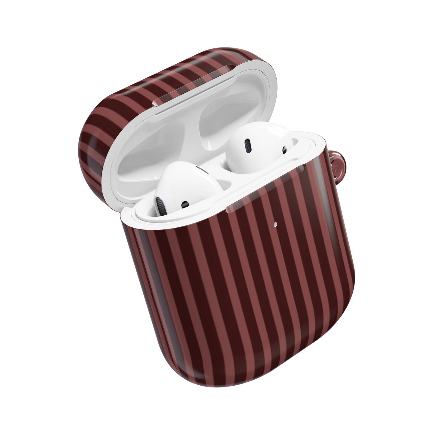 Striped Double Burgundy  —  AirPod Case