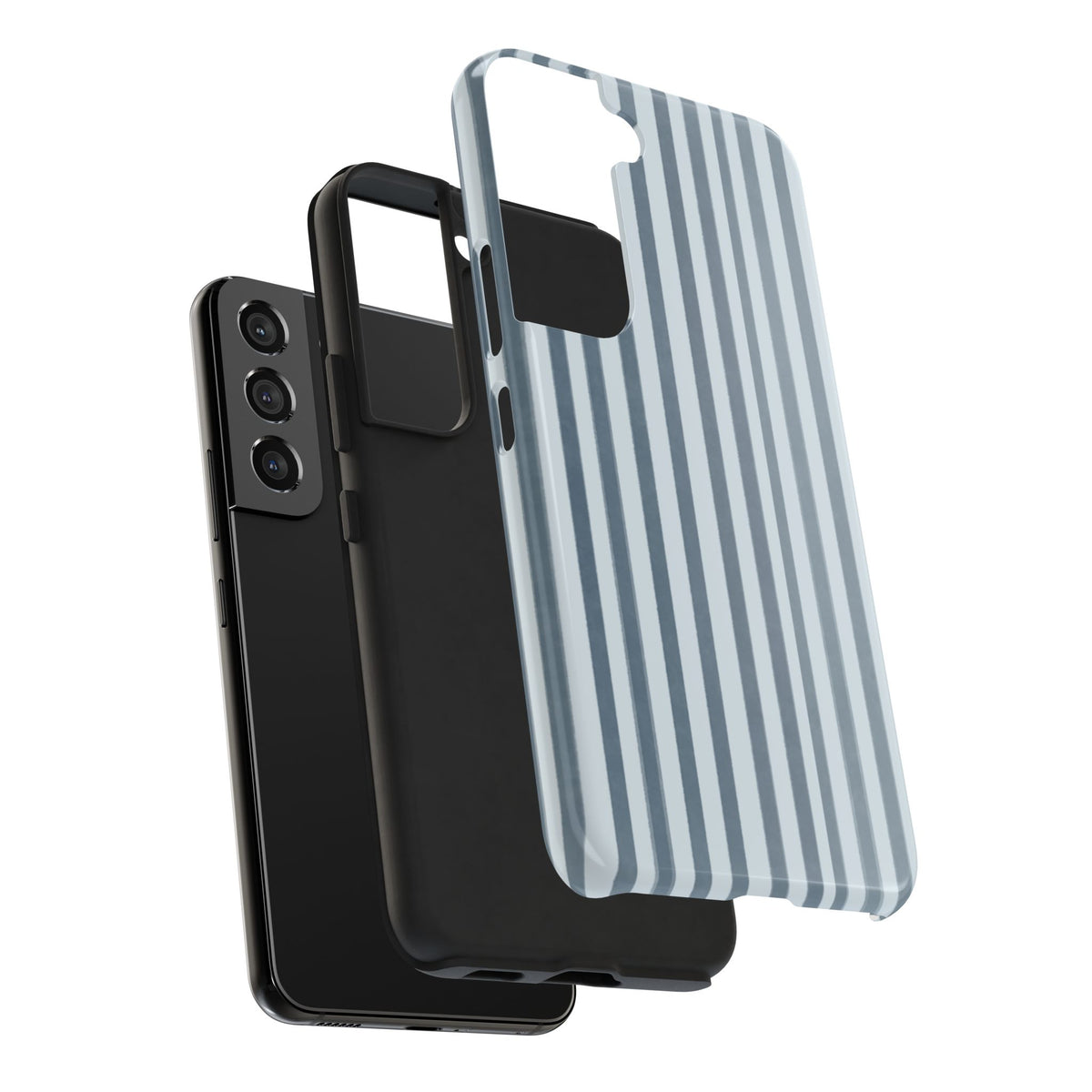 Rainy Day – Striped Tough Phone Case Blue Vertical Stripes,