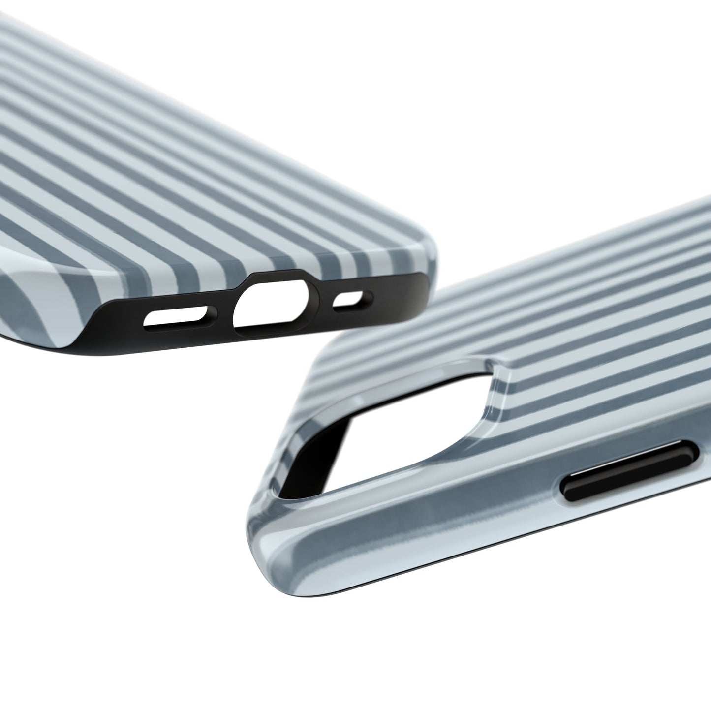 Rainy Day – Striped Tough Phone Case Blue Vertical Stripes,