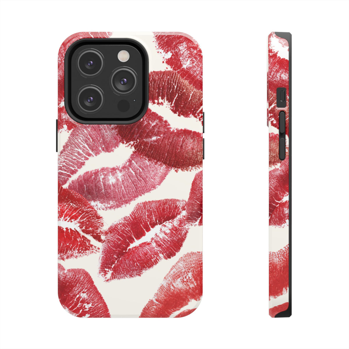 Red Lipstick Kiss Pattern Phone Case | Tough Phone Case