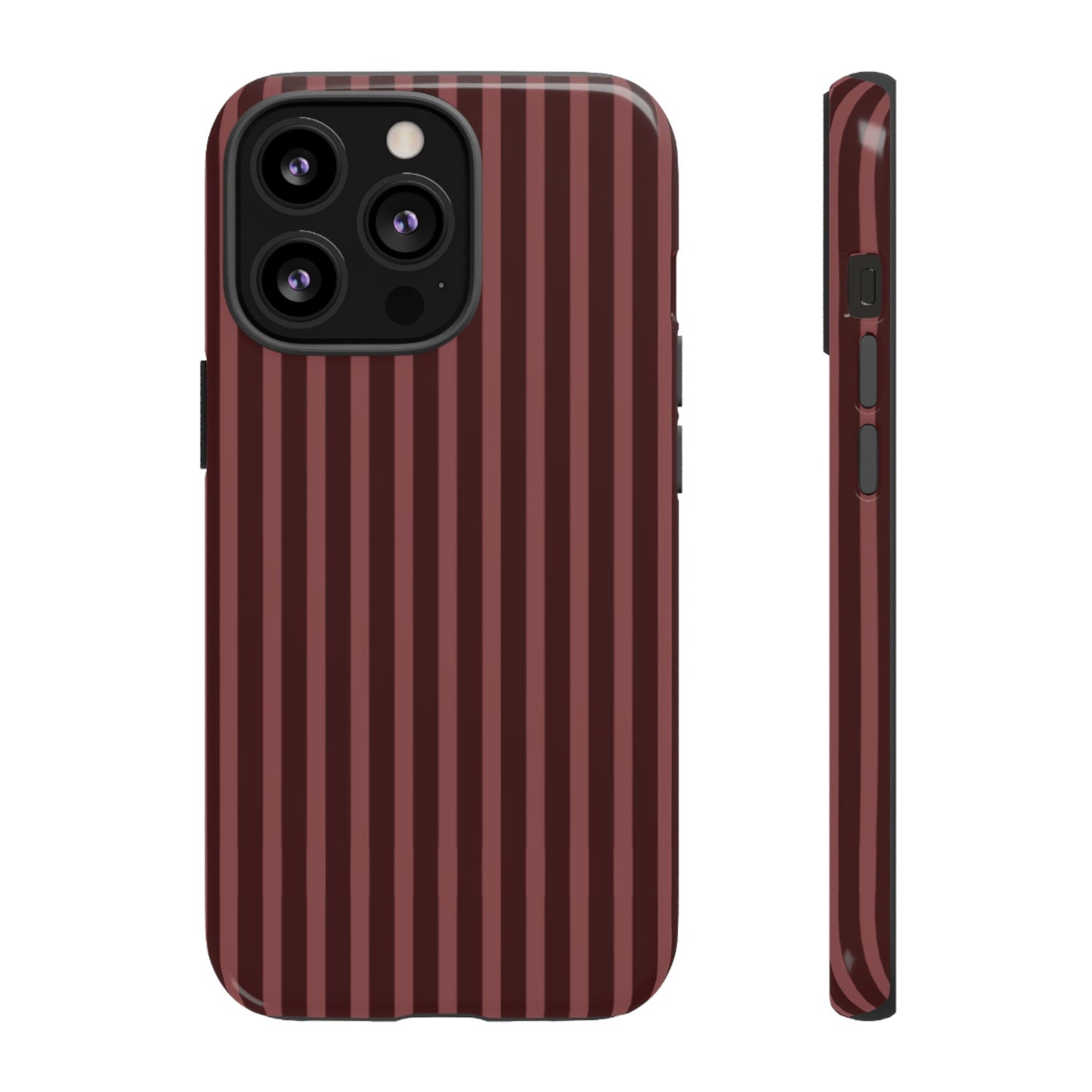 Striped Double Burgundy  — Tough Phone Case