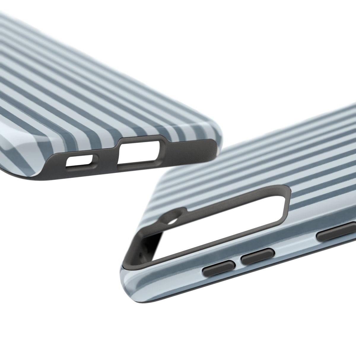 Rainy Day – Striped Tough Phone Case Blue Vertical Stripes,