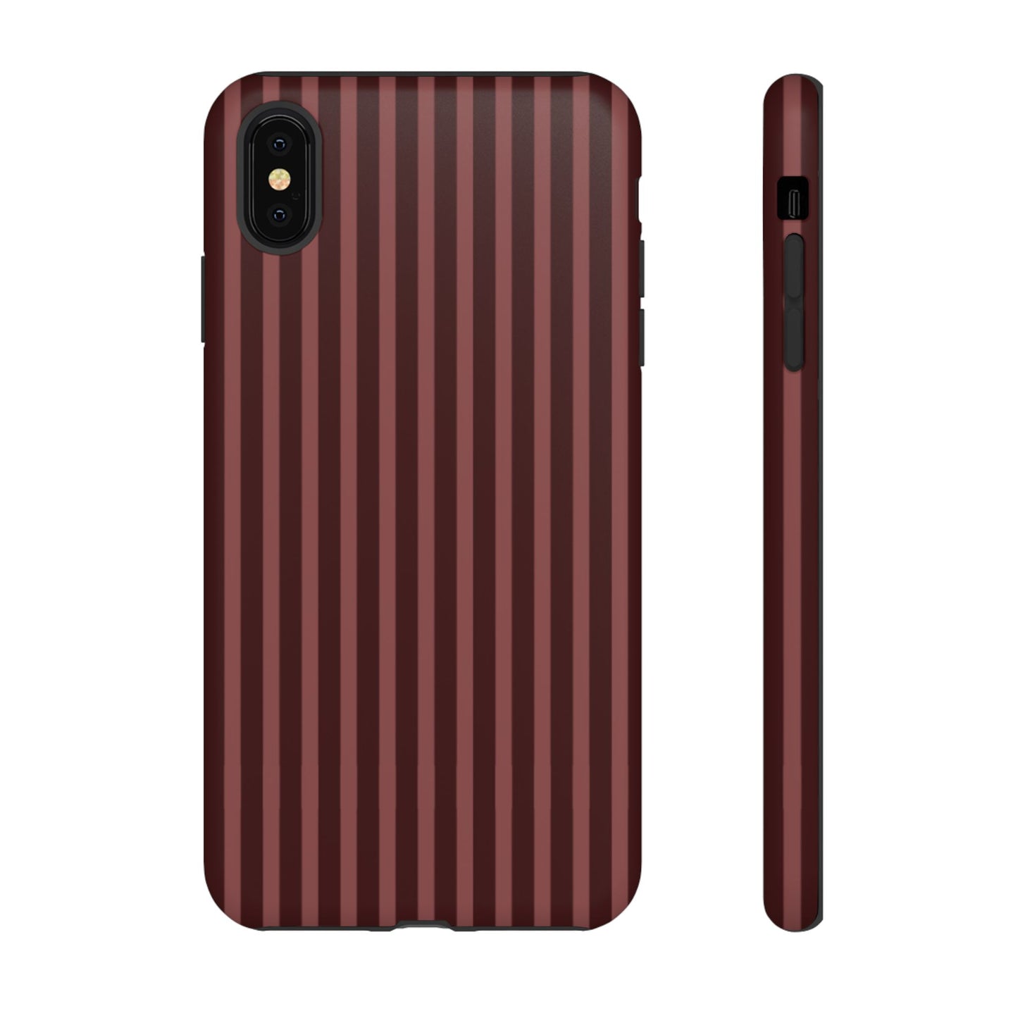 Striped Double Burgundy  — Tough Phone Case