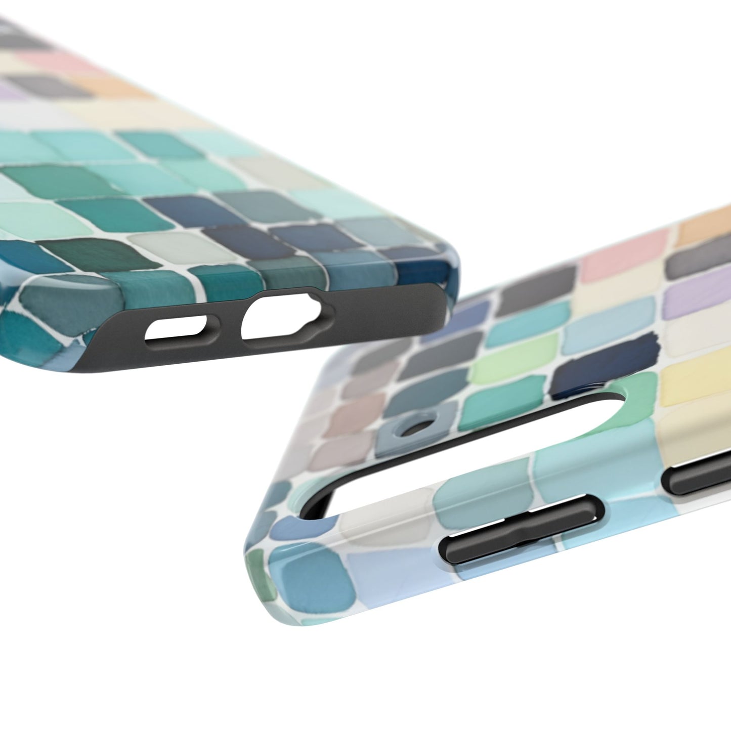 Watercolor —  Abstract Mosaic Tough Phone Case Pastel Tile Protective Cover
