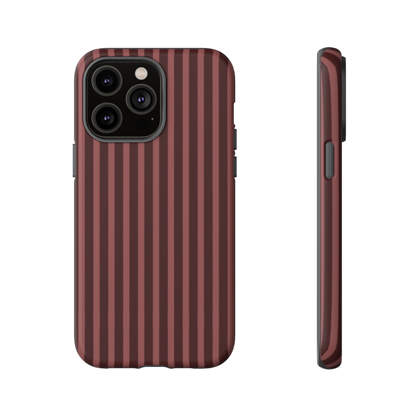 Striped Double Burgundy  — Tough Phone Case