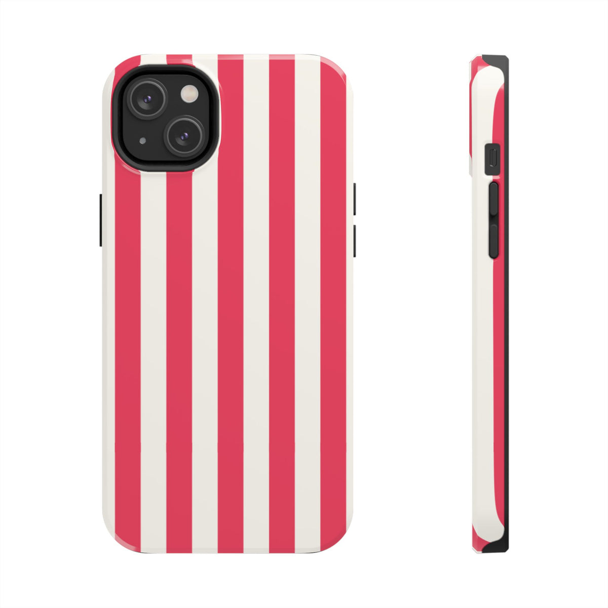 Red Strips — Red & White Vertical Stripe Tough Phone Case