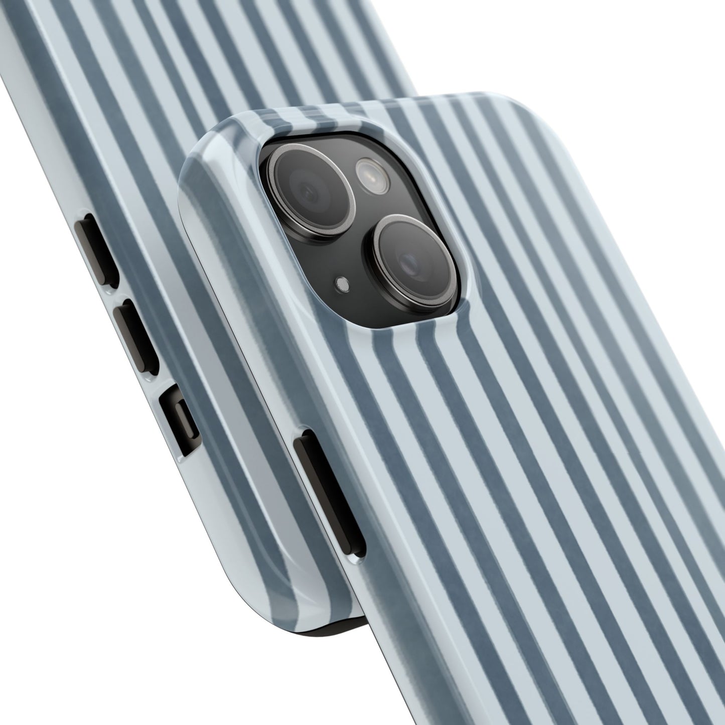 Rainy Day – Striped Tough Phone Case Blue Vertical Stripes,