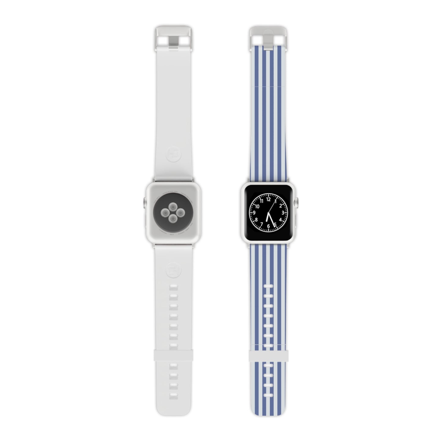 Striped Blue & White Apple Watch Band