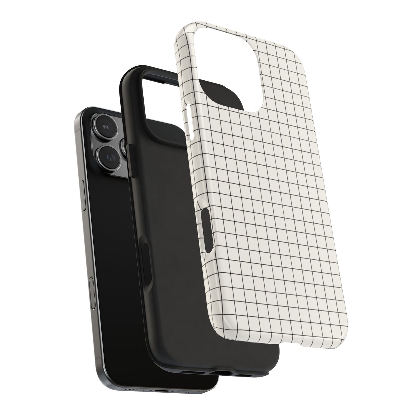 The Architect |Tough Phone Case Minimal Graph Paper Design
