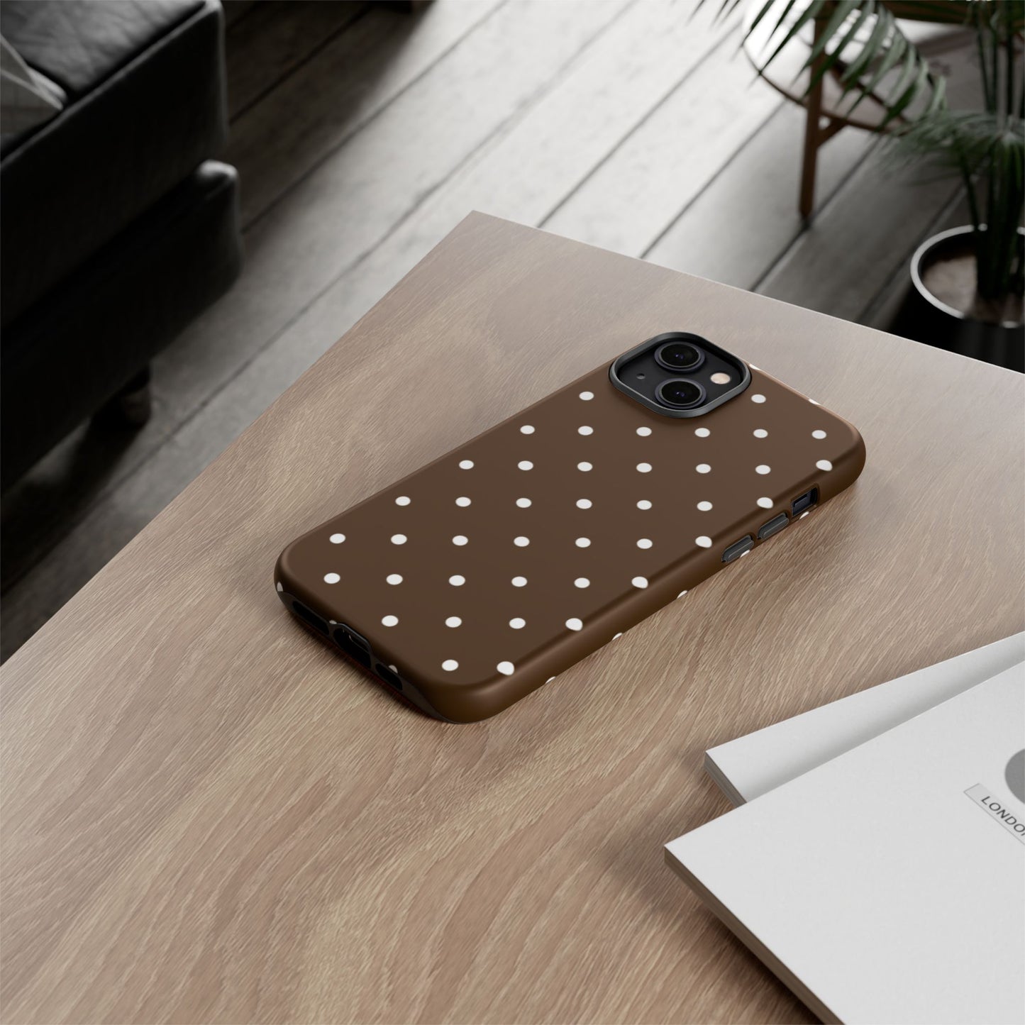 Cacao Polka Dot  — Phone Case Tough Case