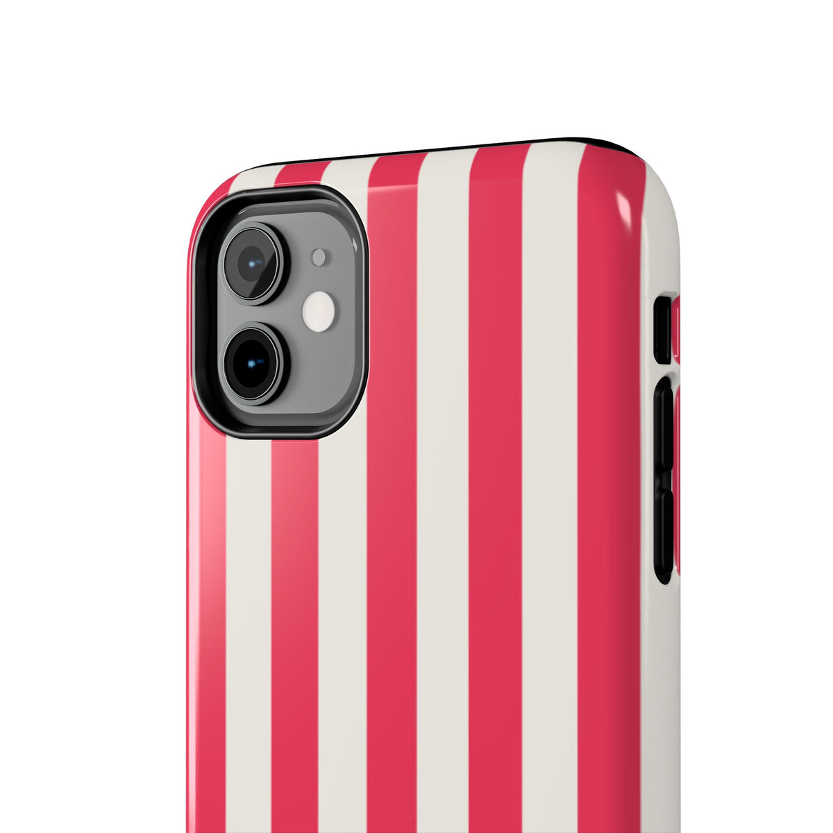 Red Strips — Red & White Vertical Stripe Tough Phone Case
