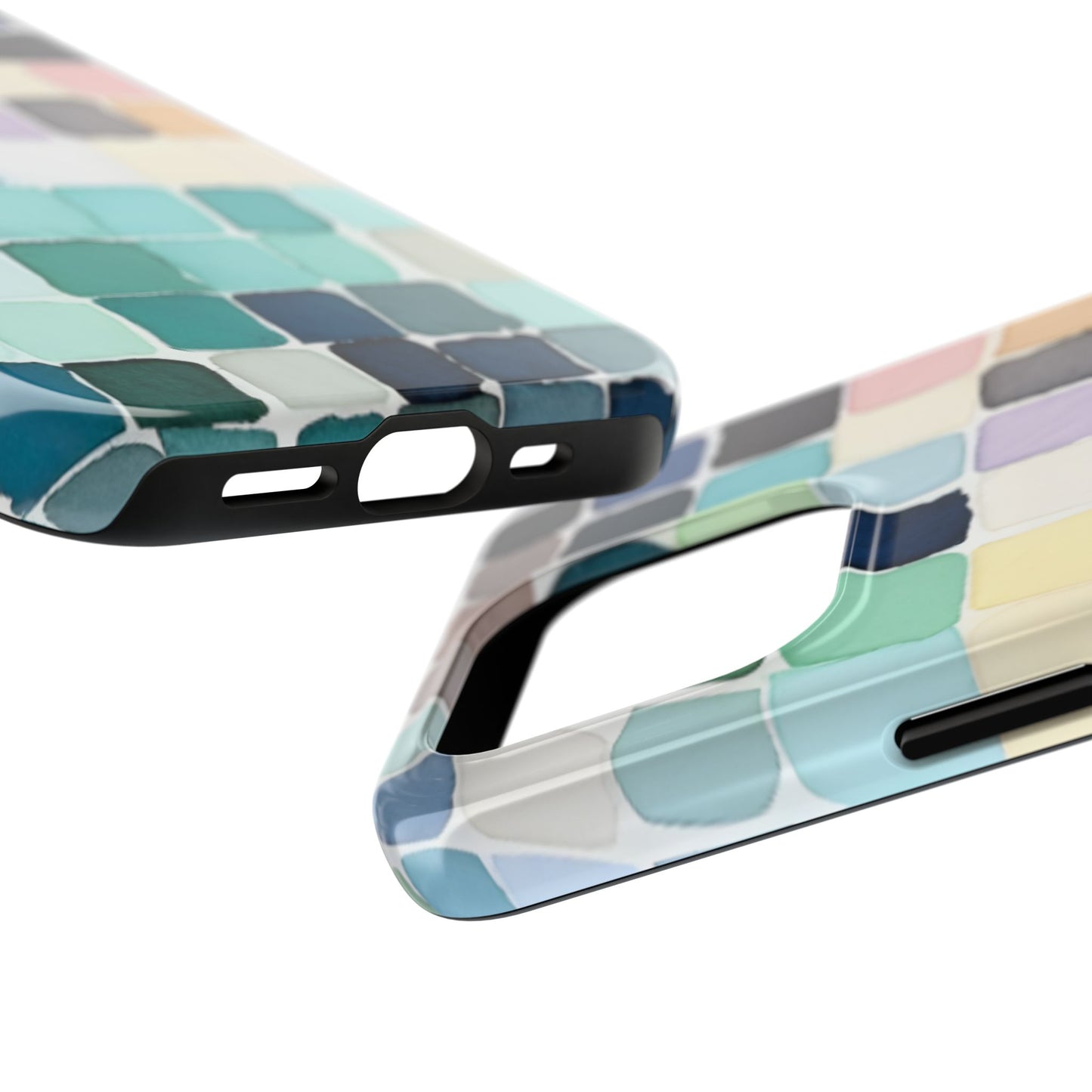 Watercolor —  Abstract Mosaic Tough Phone Case Pastel Tile Protective Cover
