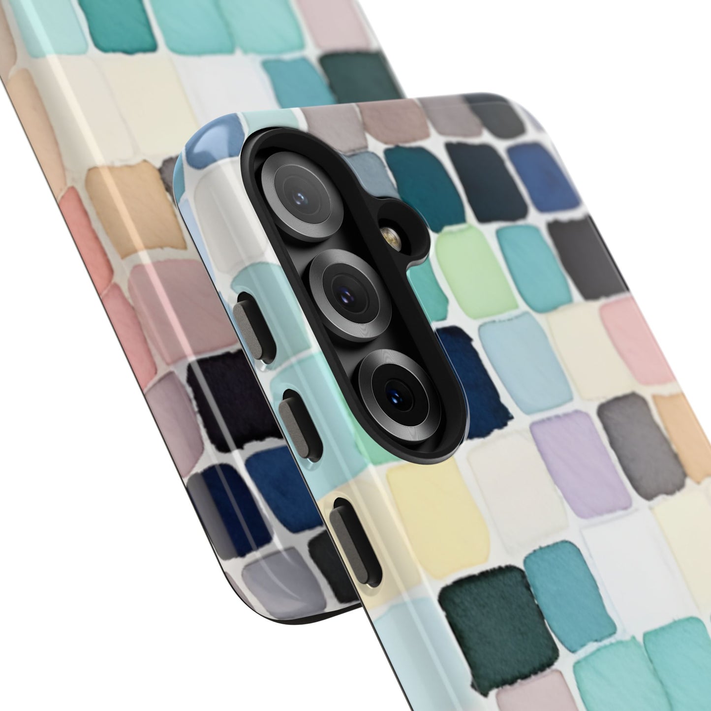 Watercolor —  Abstract Mosaic Tough Phone Case Pastel Tile Protective Cover