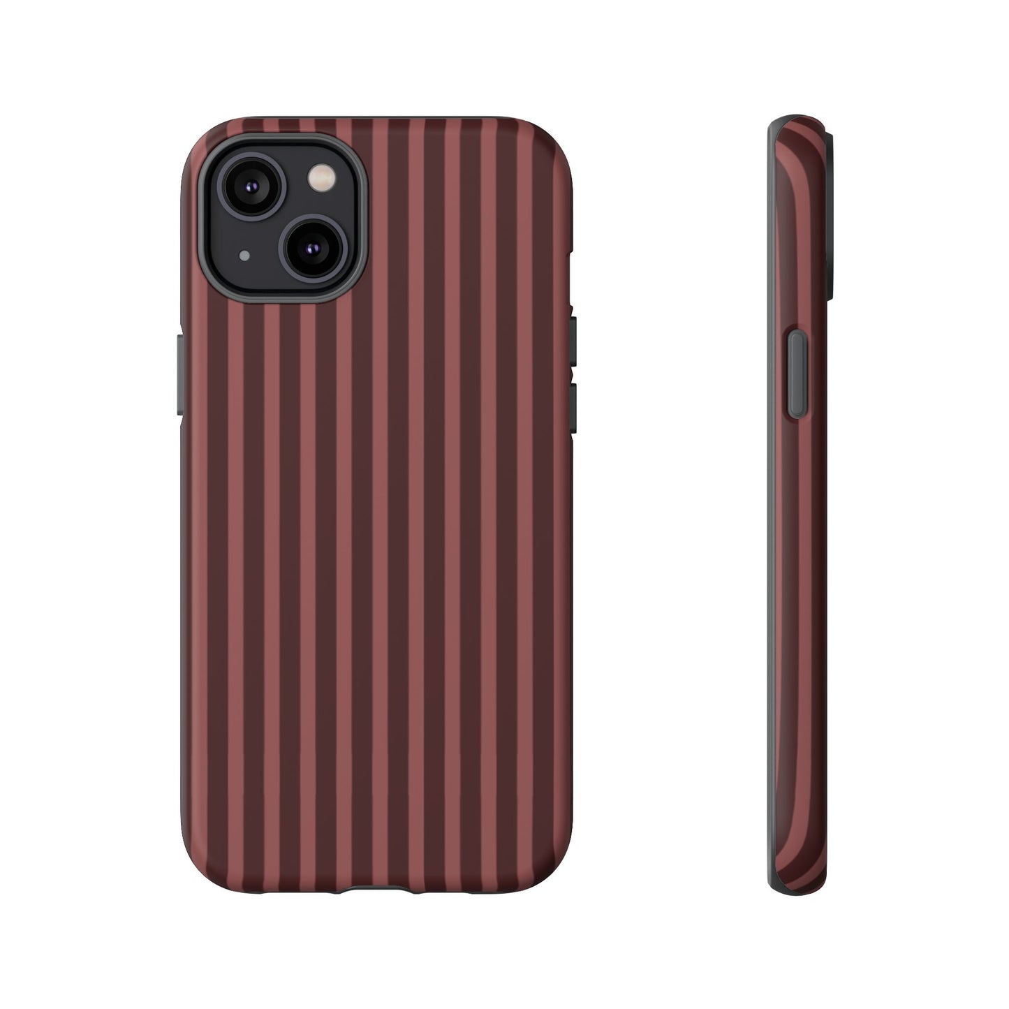 Striped Double Burgundy  — Tough Phone Case