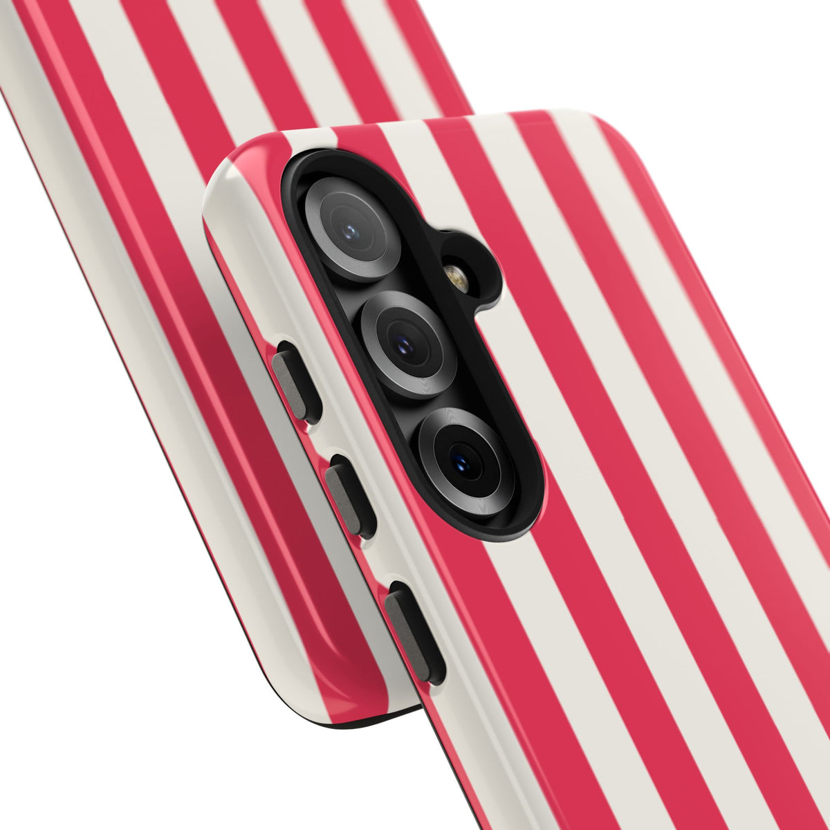 Red Strips — Red & White Vertical Stripe Tough Phone Case
