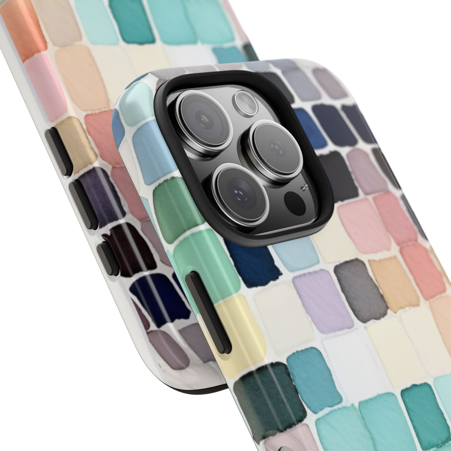 Watercolor —  Abstract Mosaic Tough Phone Case Pastel Tile Protective Cover