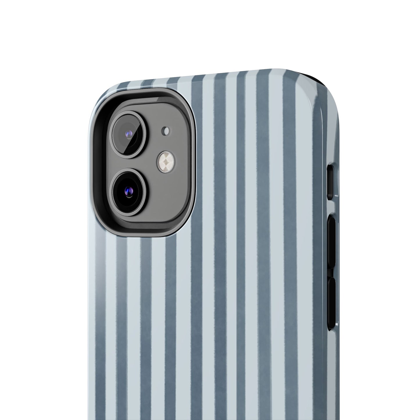 Rainy Day – Striped Tough Phone Case Blue Vertical Stripes,