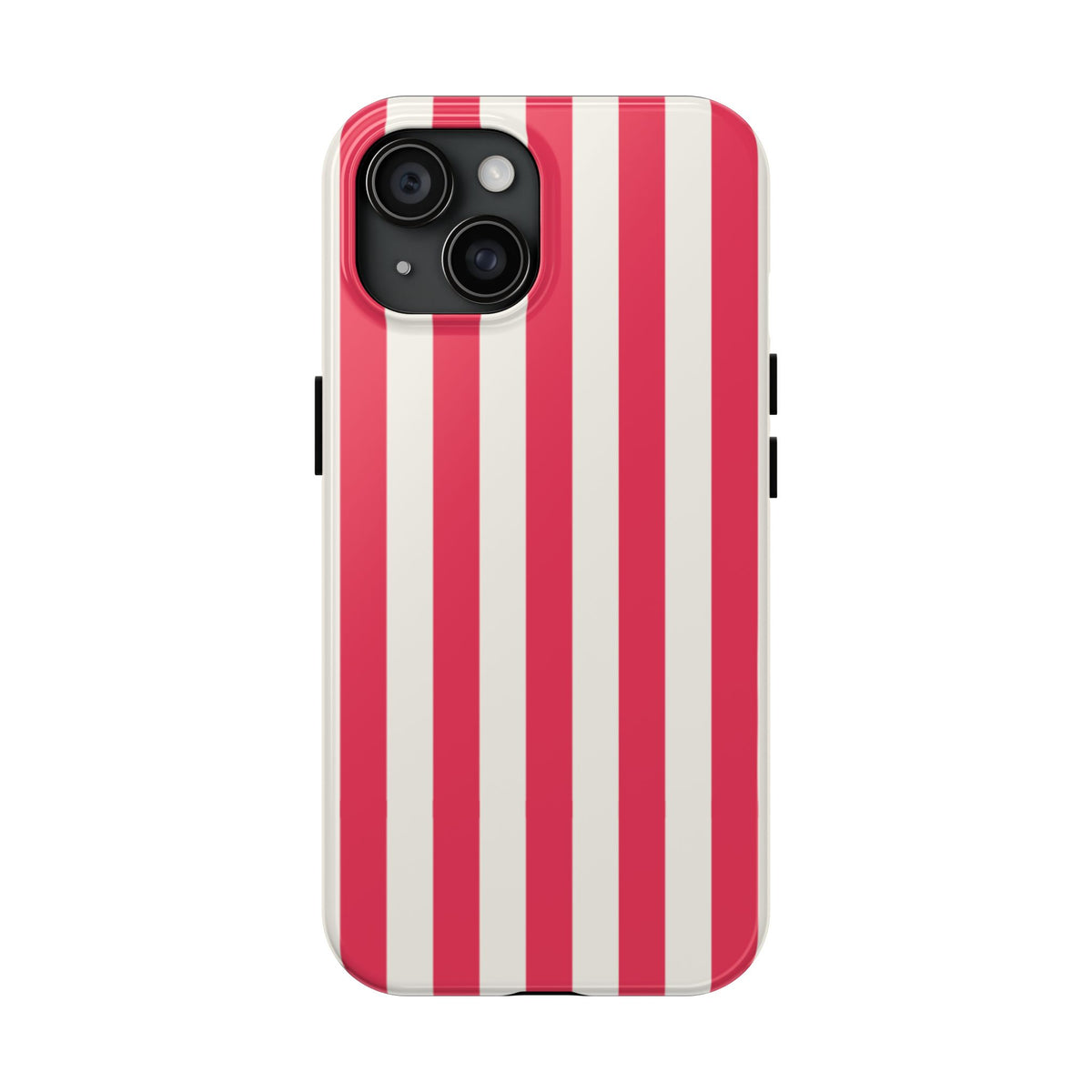 Red Strips — Red & White Vertical Stripe Tough Phone Case