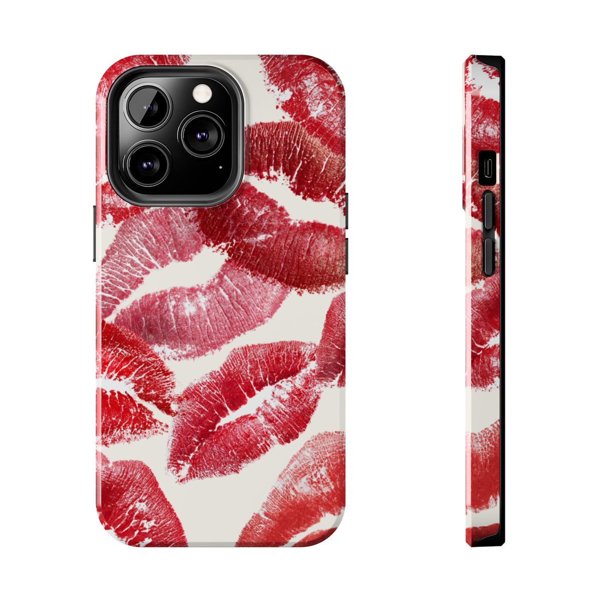 Red Lipstick Kiss Pattern Phone Case | Tough Phone Case