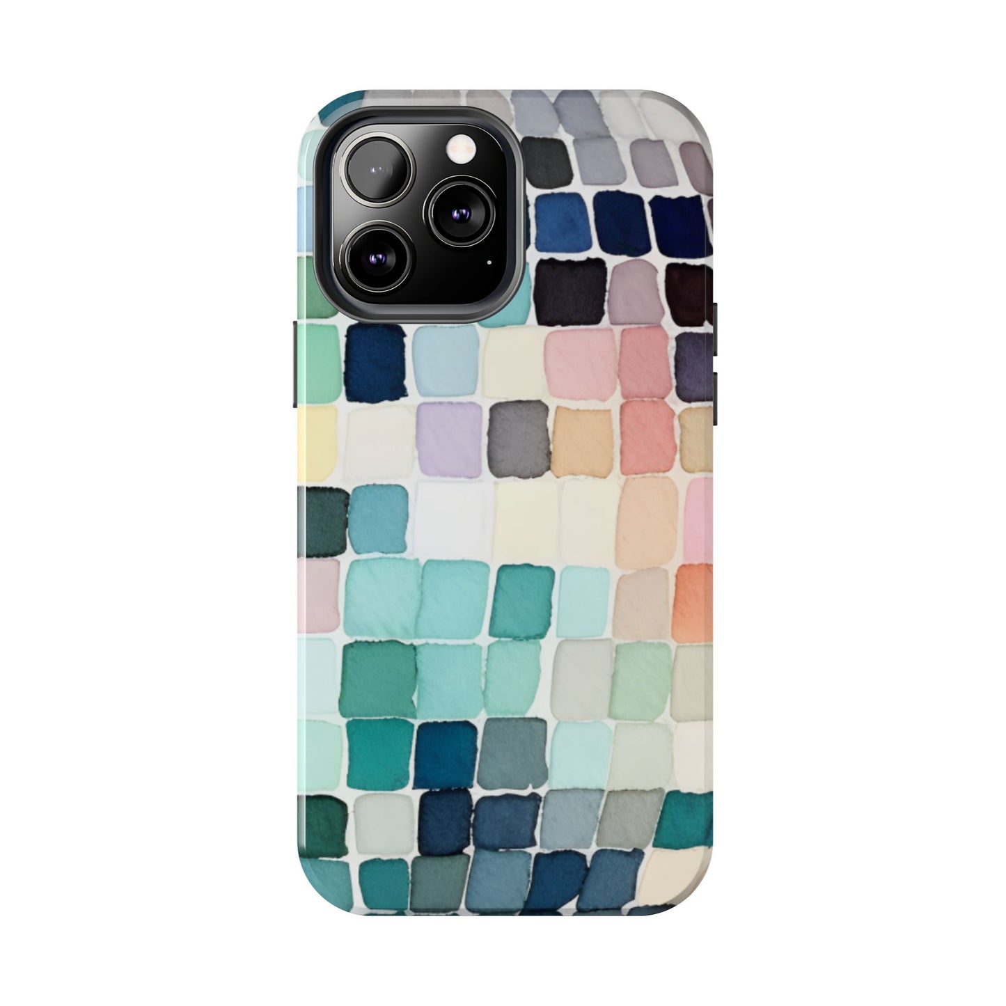 Watercolor —  Abstract Mosaic Tough Phone Case Pastel Tile Protective Cover