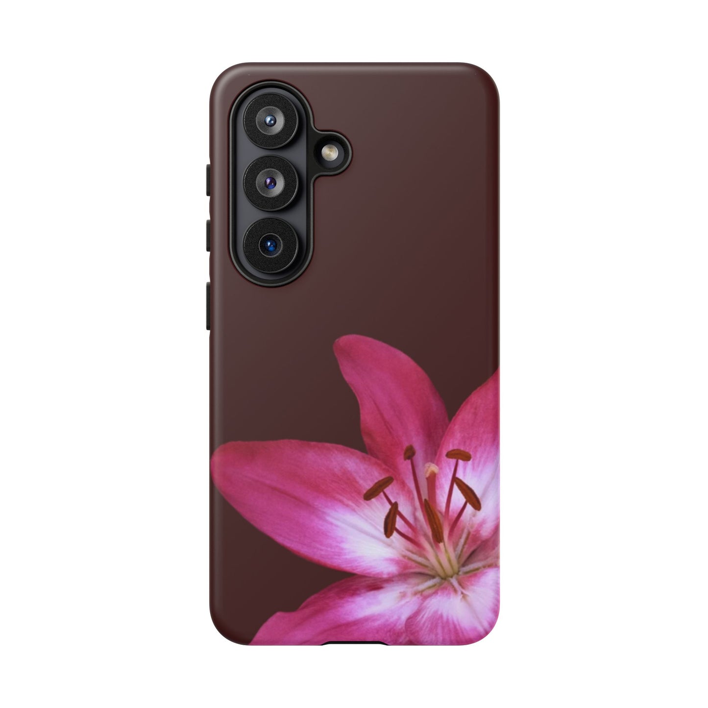 Burgundy Lily Floral – Phone Case Tough Case